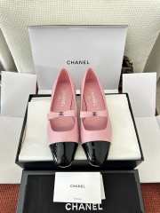 Uubags Chanel classic two-tone black/ pink ballerina flats - 1