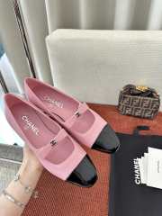 Uubags Chanel classic two-tone black/ pink ballerina flats - 4