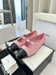Uubags Chanel classic two-tone black/ pink ballerina flats - 2