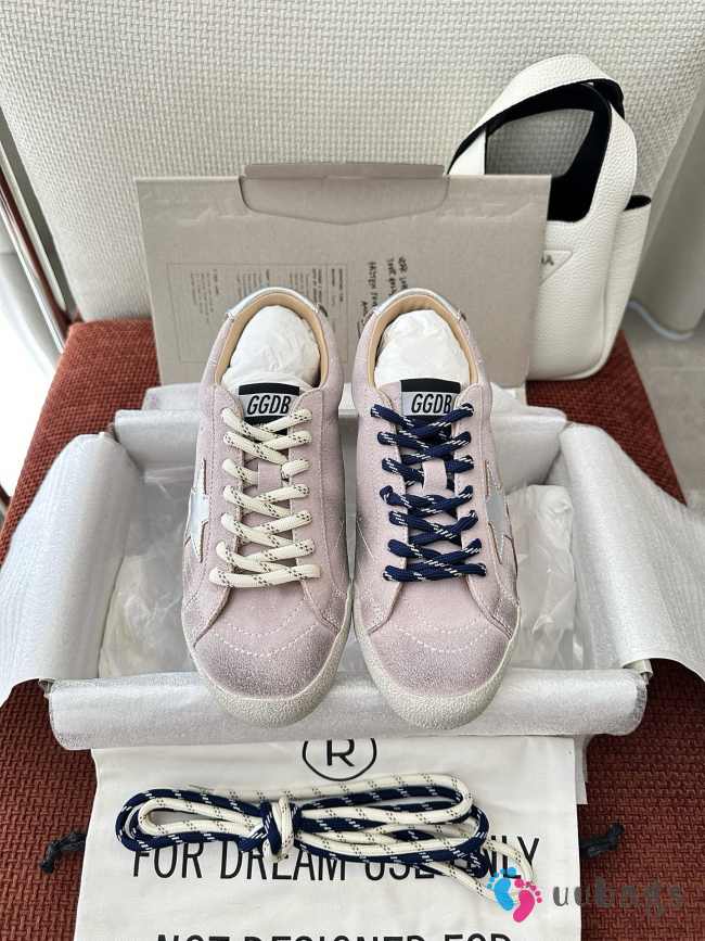 Uubags Golden Goose True-Star Suede Low-Top Trainers in Light Pink  - 1