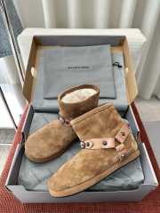 Uubags Balenciaga Alaska soft camel leather and synthetic ankle boots - 4