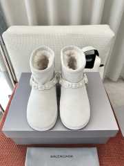 Uubags Balenciaga Alaska soft white leather and synthetic ankle boots - 6