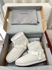 Uubags Balenciaga Alaska soft white leather and synthetic ankle boots - 5