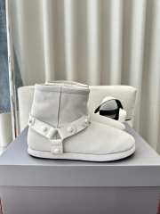 Uubags Balenciaga Alaska soft white leather and synthetic ankle boots - 2