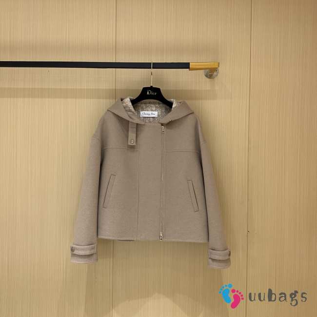 Uubags Dior Hooded Jacket in Beige Wool and Cashmere - 1