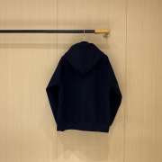 Uubags Dior Hooded Jacket in Navy Blue Wool and Cashmere - 3