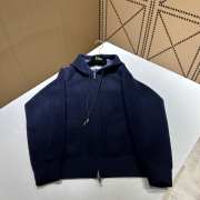Uubags Dior Hooded Jacket in Navy Blue Wool and Cashmere - 2