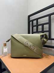 Uubags Loewe Flamenco satchel in suede calfskin green 34x12x24cm - 1