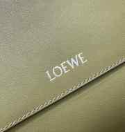 Uubags Loewe Flamenco satchel in suede calfskin green 34x12x24cm - 6