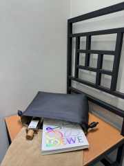 Uubags Loewe Flamenco satchel in suede calfskin black 34x12x24cm - 5