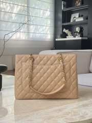 Uubags Chanel Grand Shopping Tote Bag In Beige 33.5x24x12.5cm - 3