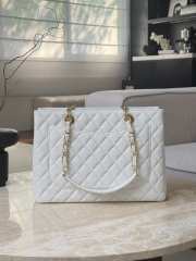 Uubags Chanel Grand Shopping Tote Bag In White 33.5x24x12.5cm - 2