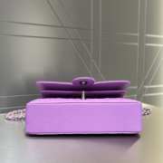 Uubags Chanel Classic Flap Bag Caviar Leather With Silver Hardware In Light Purple 25cm - 4