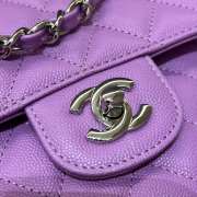 Uubags Chanel Classic Flap Bag Caviar Leather With Silver Hardware In Light Purple 25cm - 5