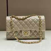 Uubags Classic Flap Bag Quilted Gold Metallic Caviar Leather 25cm - 3