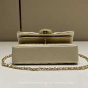 Uubags Classic Flap Bag Quilted Gold Metallic Caviar Leather 25cm - 4