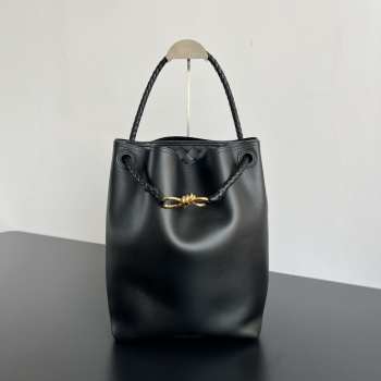 Uubags Bottega Veneta Andiamo Bucket Bag In Black 34x24x12cm