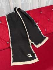 Uubags Chanel Cashmere Blend Knit CC Scarf Black & White - 6
