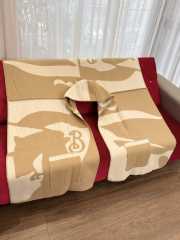 Uubags Burberry Logo Jacquard Wool Cashmere Cape In Beige - 6