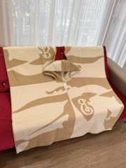 Uubags Burberry Logo Jacquard Wool Cashmere Cape In Beige - 3