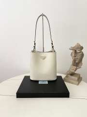 Uubags Prada Panier Saffiano Leather Bag In White 21.5x22.5x13cm - 1