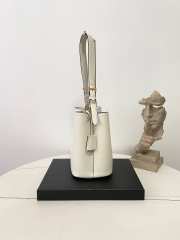 Uubags Prada Panier Saffiano Leather Bag In White 21.5x22.5x13cm - 4