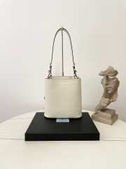 Uubags Prada Panier Saffiano Leather Bag In White 21.5x22.5x13cm - 3