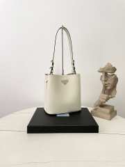 Uubags Prada Panier Saffiano Leather Bag In White 21.5x22.5x13cm - 2