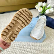 Uubags Prada Prax 01 leather sneakers in ivory - 3