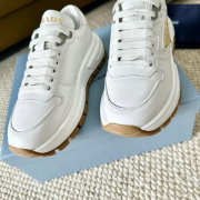 Uubags Prada Prax 01 leather sneakers in ivory - 4