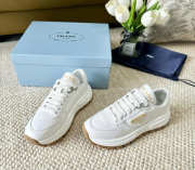 Uubags Prada Prax 01 leather sneakers in ivory - 2