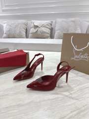 Uubags Christian Louboutin Patent Leather Slingback Pumps In Red - 4