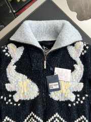 Uubags Louis Vuitton 1AIMB3 Knitted Jacket In Dark Navy Blue - 3