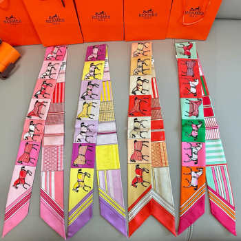 Uubags Hermes Horse Print Twilly Scarf 5x86cm