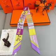 Uubags Hermes Horse Print Twilly Scarf 5x86cm - 5