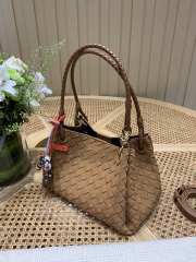 Uubags Bottega Veneta Parachute Intrecciato suede leather shoulder bag in amber 29.5x17.5x18.5cm - 5