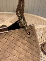 Uubags Bottega Veneta Parachute Intrecciato suede leather shoulder bag in amber 29.5x17.5x18.5cm - 4