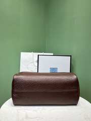Uubags Prada Small Nappa Leather Duffle Bag In Dark Brown 35x17.5x17.5cm - 3