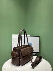 Uubags Prada 1BG596 Explore medium nappa leather tote bag in dark brown 31x17x11cm - 6