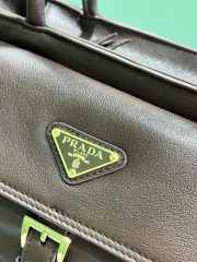 Uubags Prada 1BG596 Explore medium nappa leather tote bag in dark brown 31x17x11cm - 4