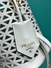 Uubags Prada Mini Panier Leather Tote Bag In White 18x17x10.5cm - 6