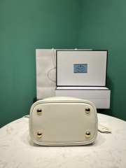 Uubags Prada Mini Panier Leather Tote Bag In White 18x17x10.5cm - 2