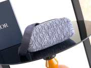 Uubags Small Rider Soft Hobo Bag Blue Dior Oblique Jacquard and Grained Calfskin 25x22x9cm - 6