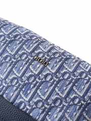 Uubags Small Rider Soft Hobo Bag Blue Dior Oblique Jacquard and Grained Calfskin 25x22x9cm - 2