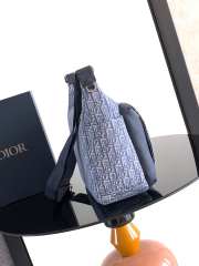 Uubags Small Rider Soft Hobo Bag Black Dior Oblique Jacquard and Grained Calfskin 25x22x9cm - 5