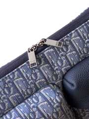 Uubags Small Rider Soft Hobo Bag Black Dior Oblique Jacquard and Grained Calfskin 25x22x9cm - 4