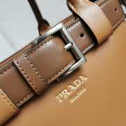 Uubags Prada Buckle small leather handbag with belt in brown 32x23x11cm - 4