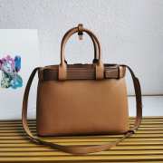 Uubags Prada Buckle small leather handbag with belt in brown 32x23x11cm - 6