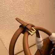 Uubags Prada Buckle small handbag croc-embossed leather trim with belt in caramel 32x23x11cm - 2