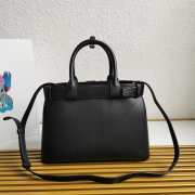Uubags Prada Buckle small leather handbag with belt in black 32x23x11cm - 4